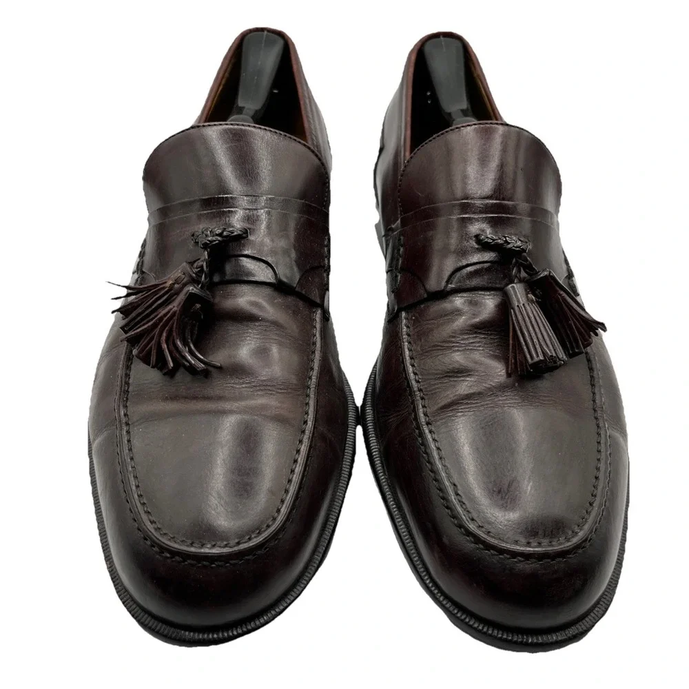 J. Murphy By Johnston & Murphy Burgundy Tassel Kiltie Men's Loafers, Size 10.5 M